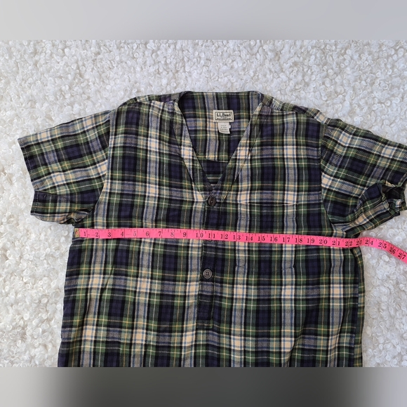 Vintage L.L.Bean Plaid Flannel Nightshirt M Cottagecore Grandmacore Heritage - Picture 6 of 15